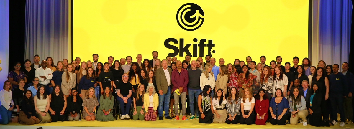 The Skift Team on stage at Skift Global Forum 2024