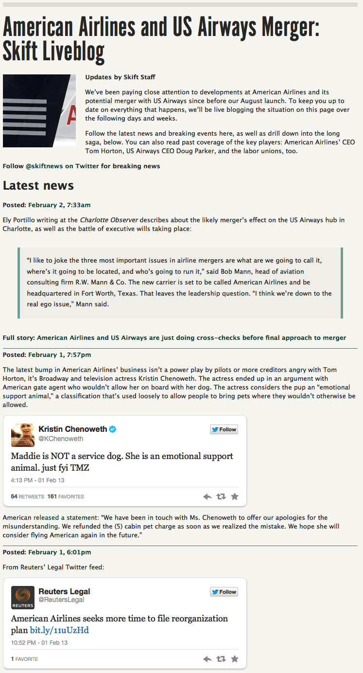 liveblog screenshot