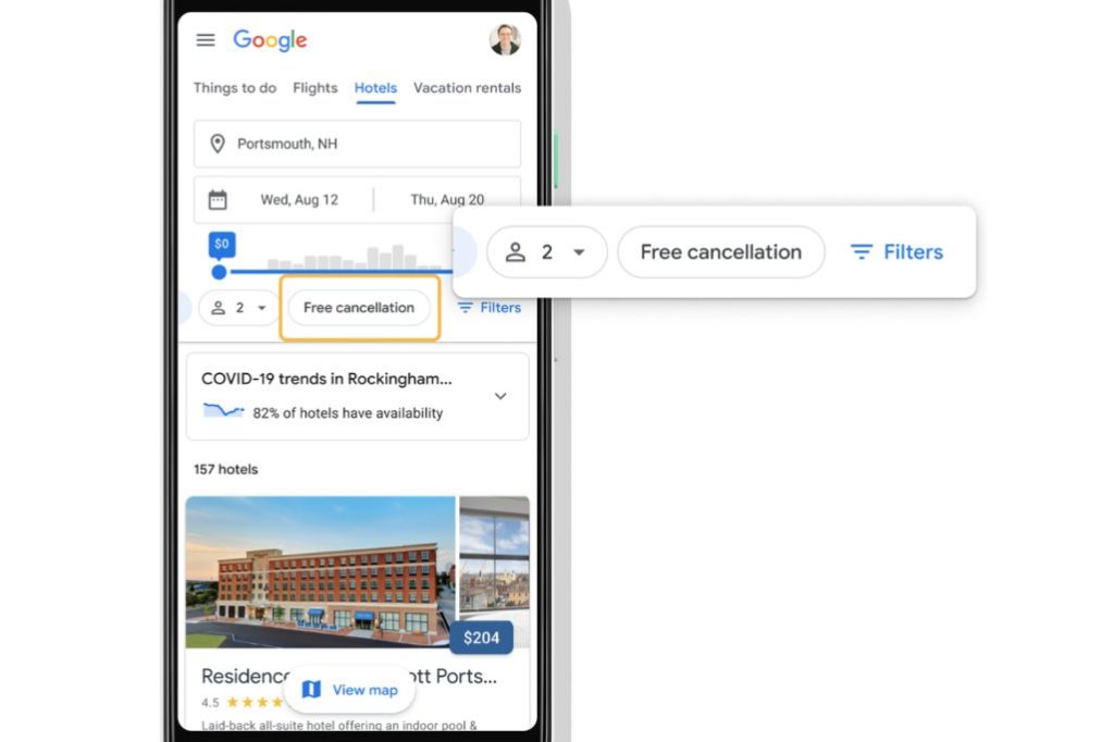google travel coronavirus pandemic trip information update august 2020
