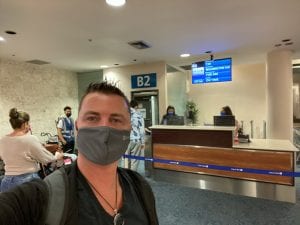 Tony Gunn at the airport