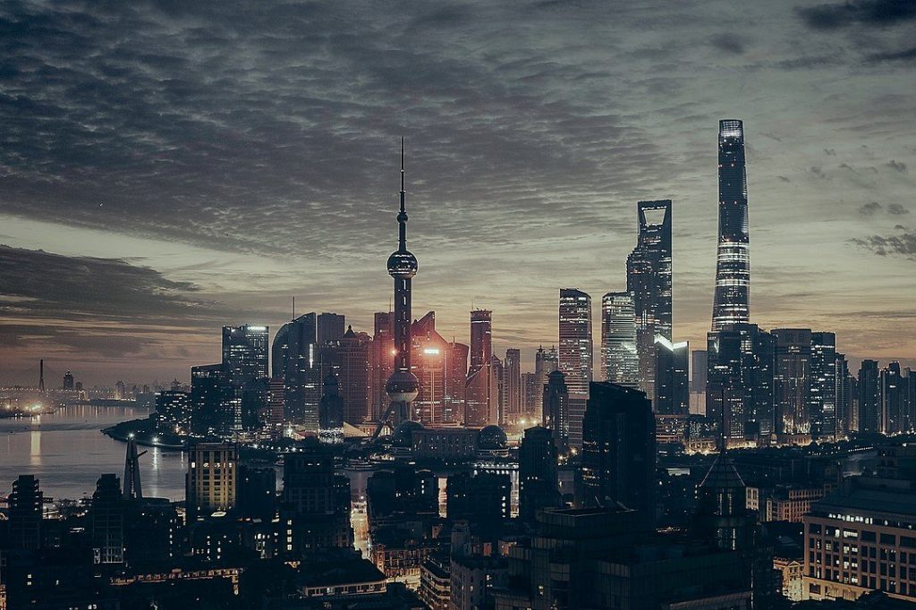 Shanghai Skyline at Sunset
