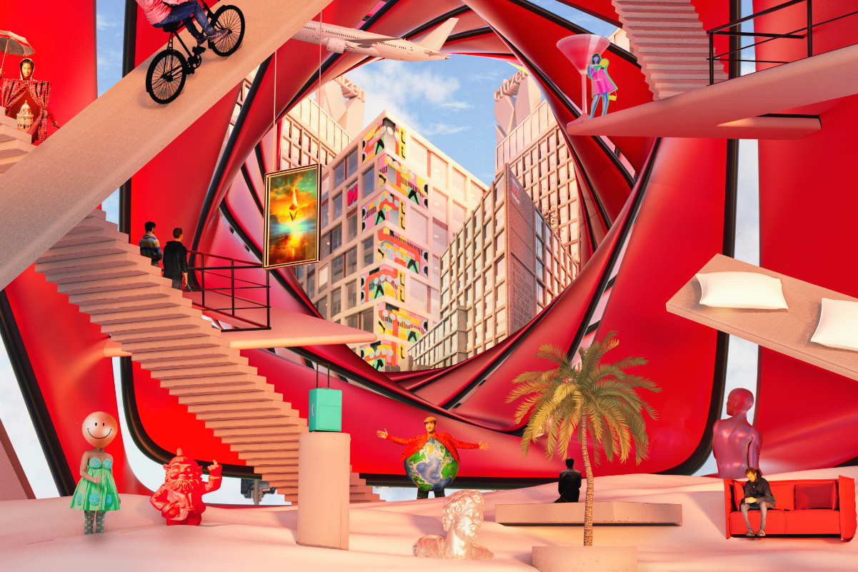 a visualization of citizenm hotel land in the sandbox