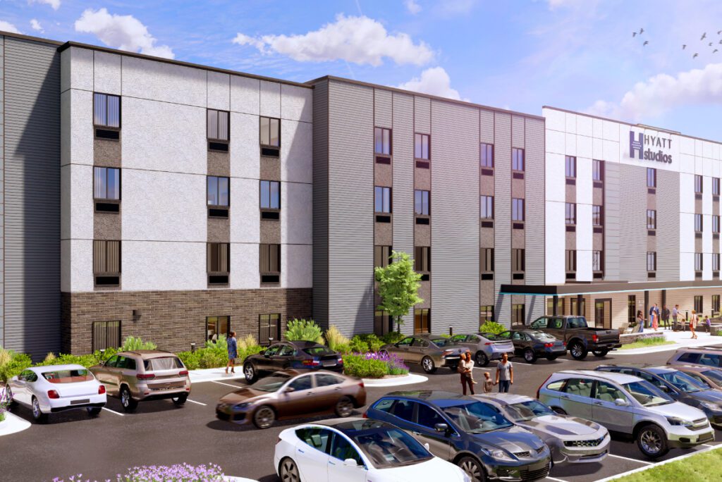 Exterior rendering hyatt studio