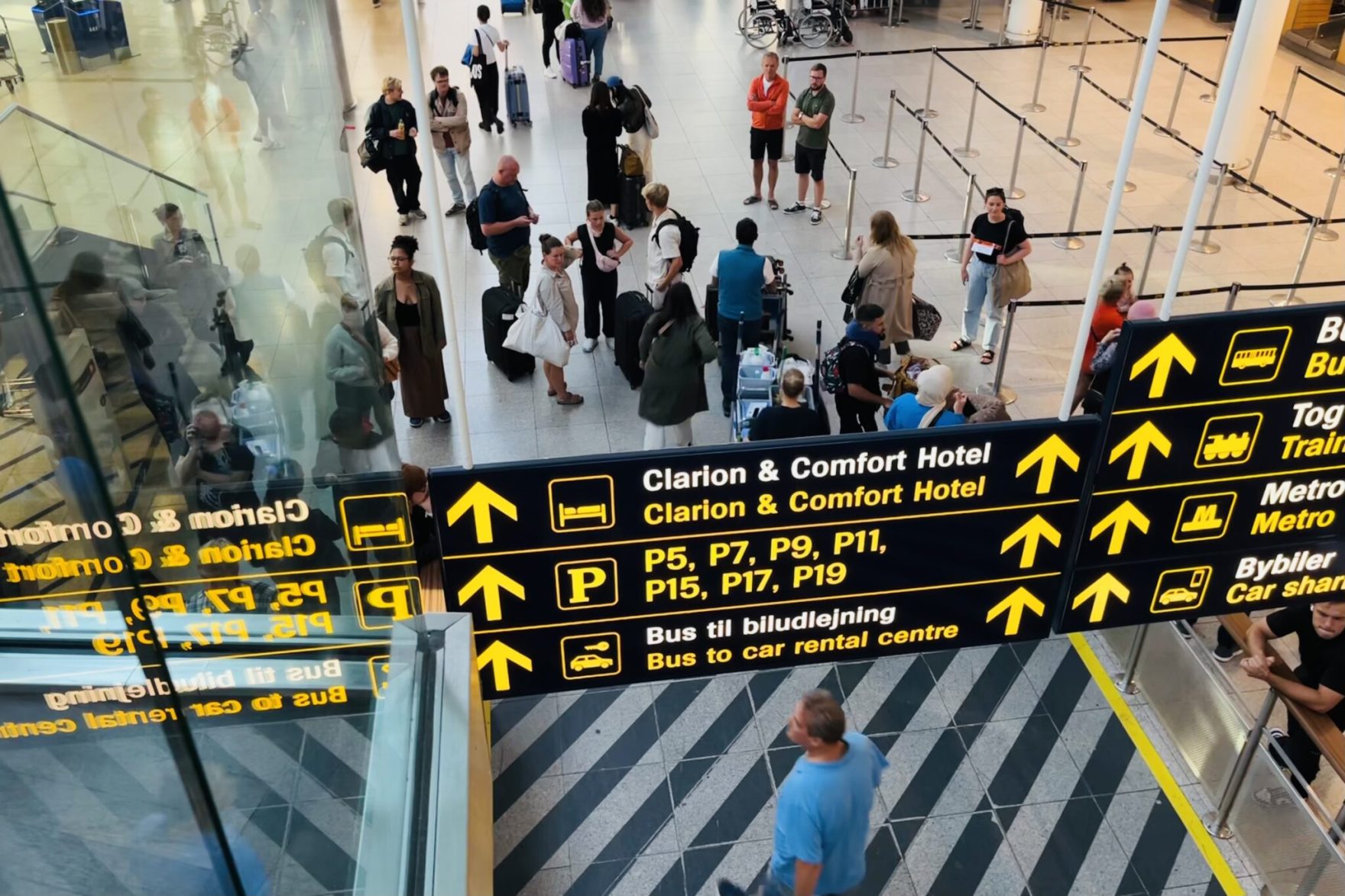 Passengers arriving at Copenhagen’s airport