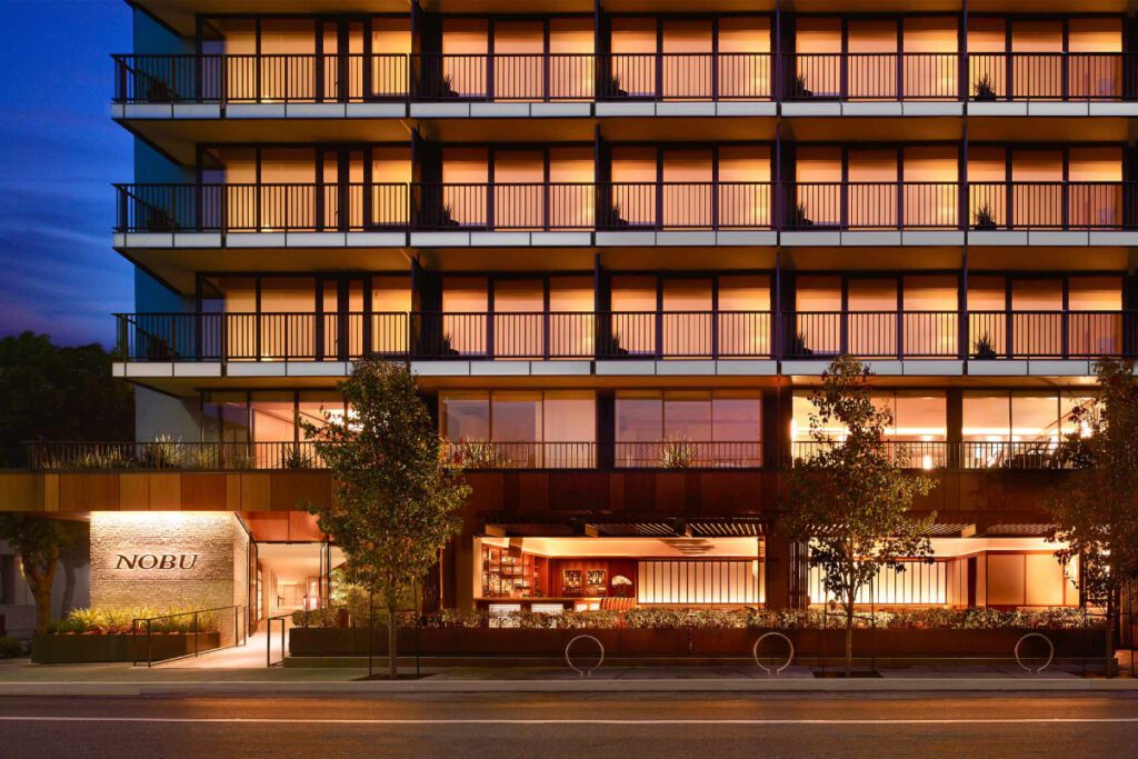 Exterior front of Nobu's hotel in Palo Alto, California. Source: Nobu Hots