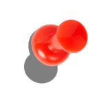 Red drawing pin