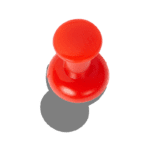Red drawing pin