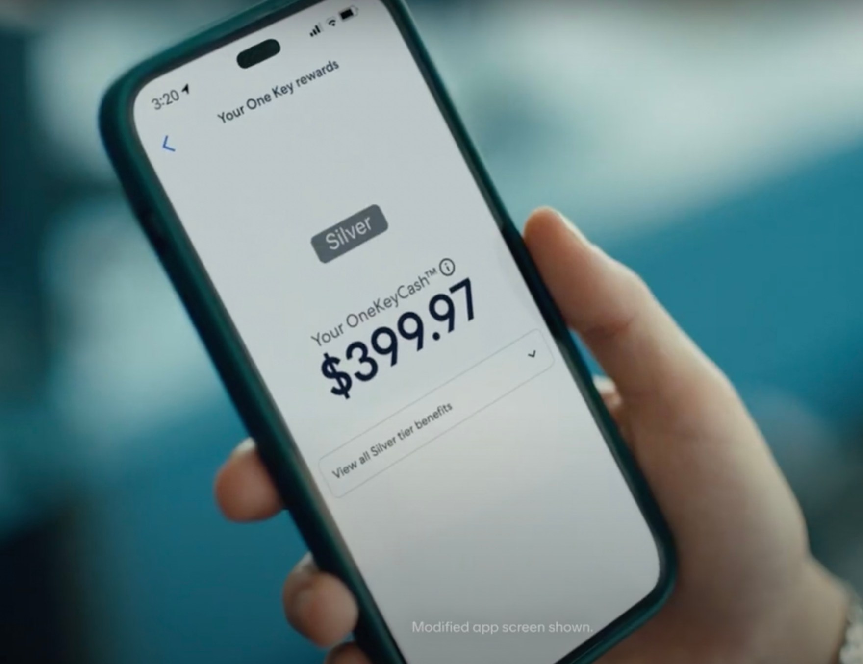 A screenshot of Expedia's One Key loyalty program on a phone.
