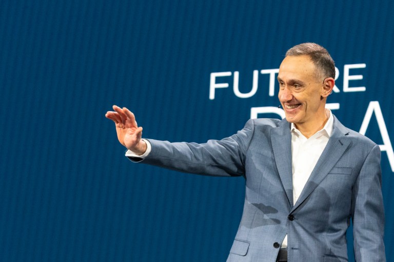 IHG CEO on stage