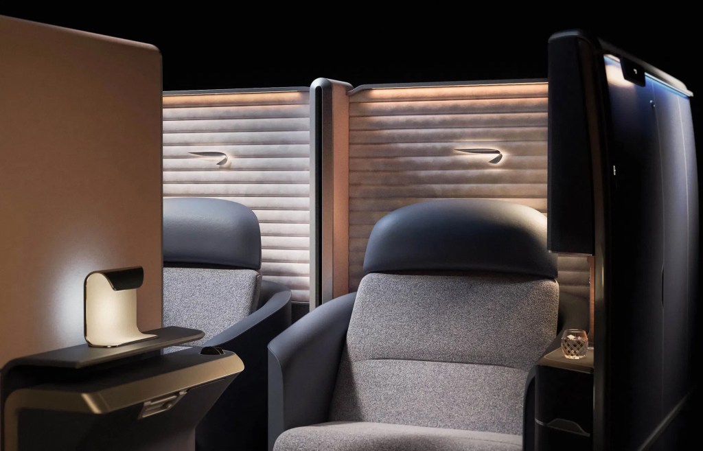 A prototype of British Airways' new first class suite.