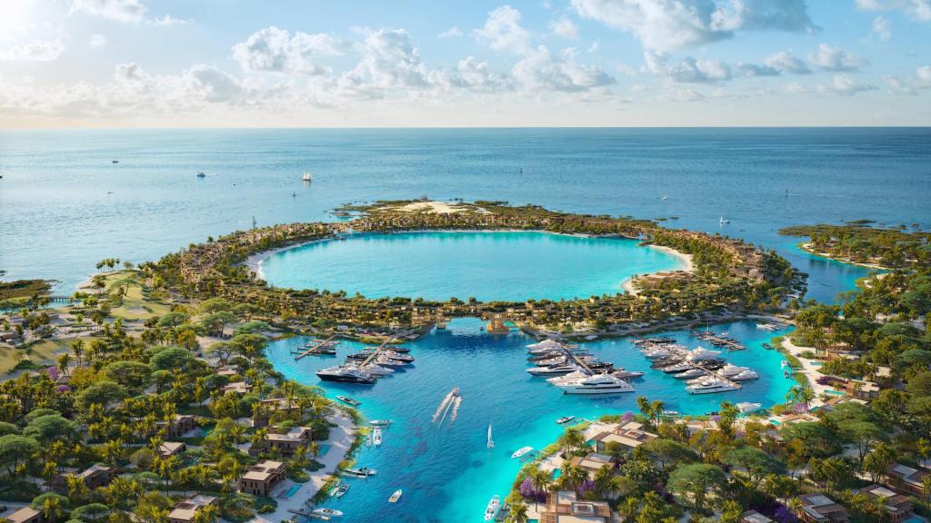 A render of an island in Saudi Arabia