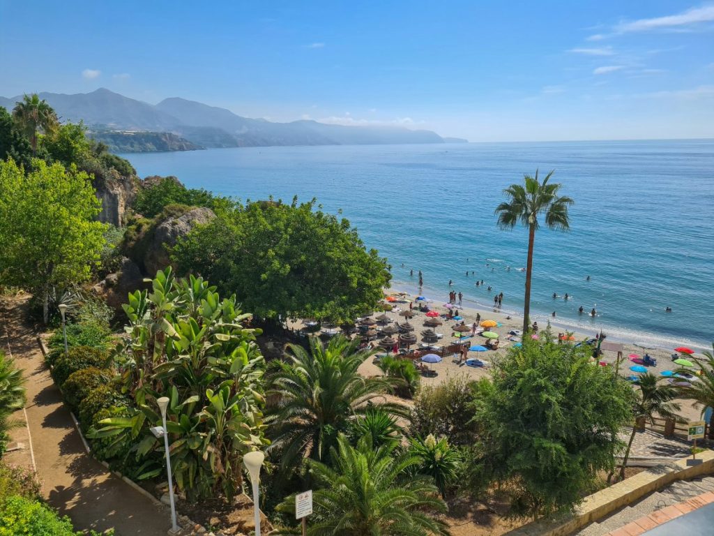 A sunny beach on Spain's Costa Del Sol