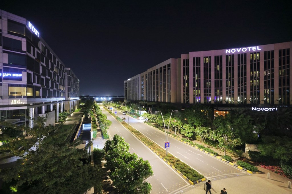 Hotels at the Delhi Aerocity near Indira Gandhi International Airport.