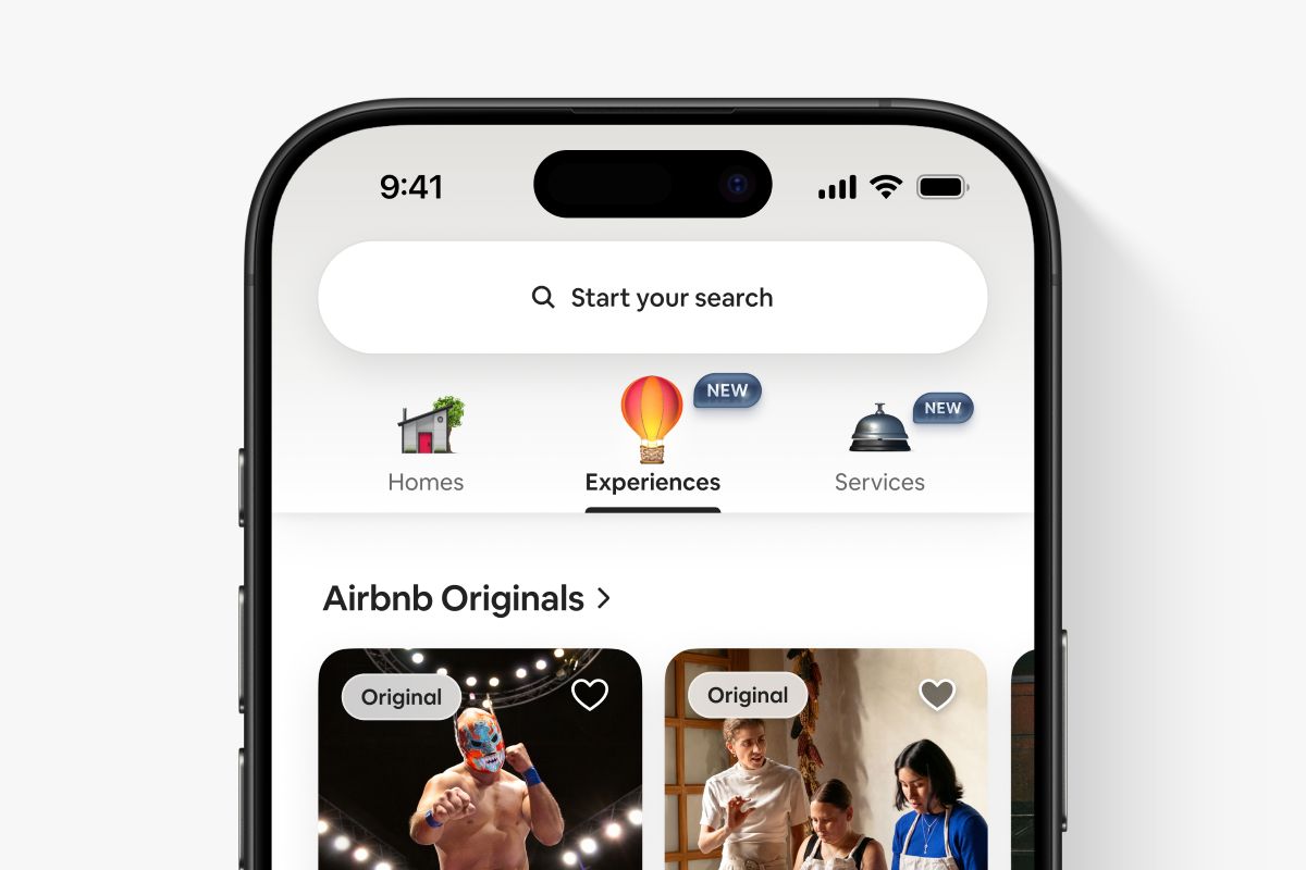 Phone app with new features and layout.
