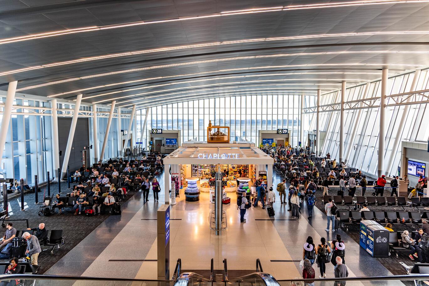 Concourse A at Charlotte Douglas International Airport.