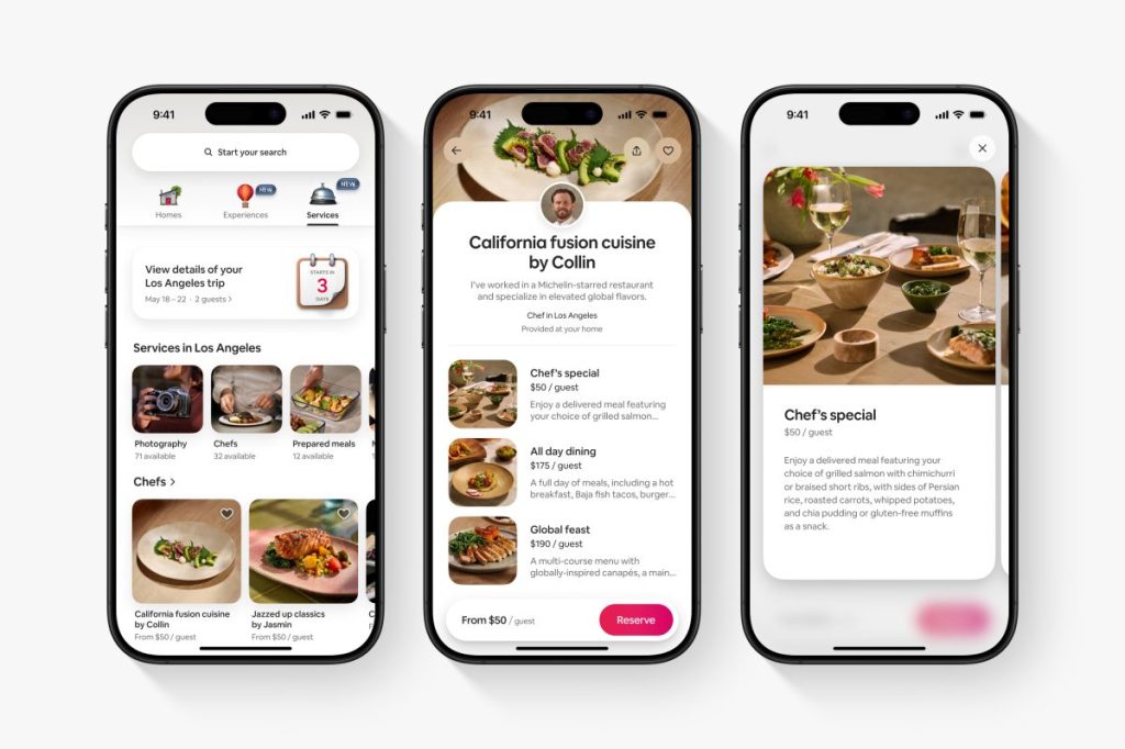 An overview of the redesigned Airbnb app as of May 2025
