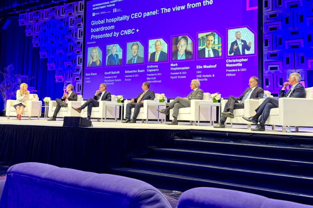 a panel of hotel ceos
