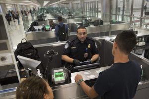 Traveler at an airport
