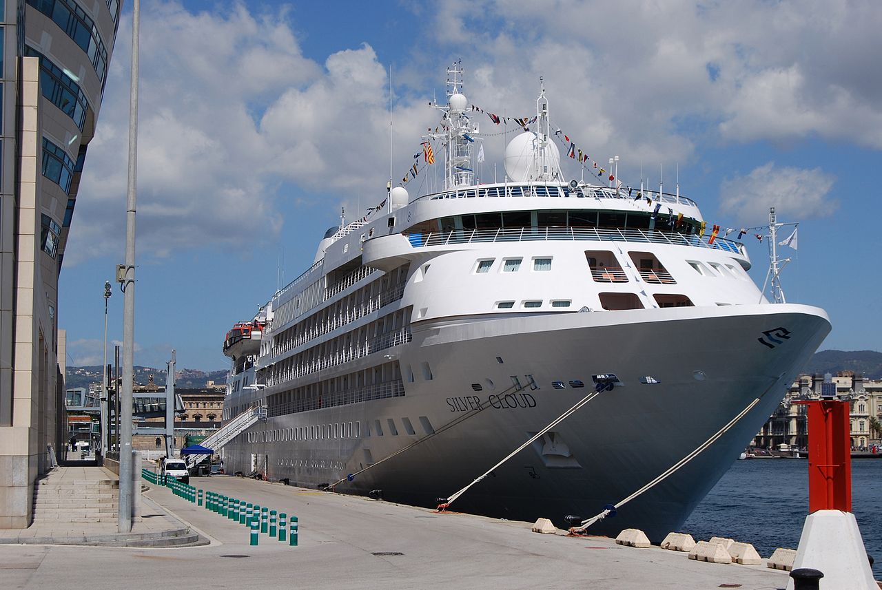 A cruise ship in Barcelona