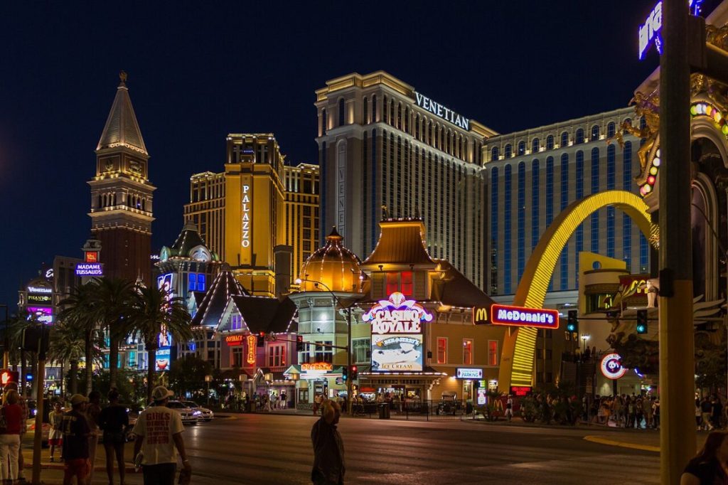 The Venetian Hotel and surroundings in Las Vegas