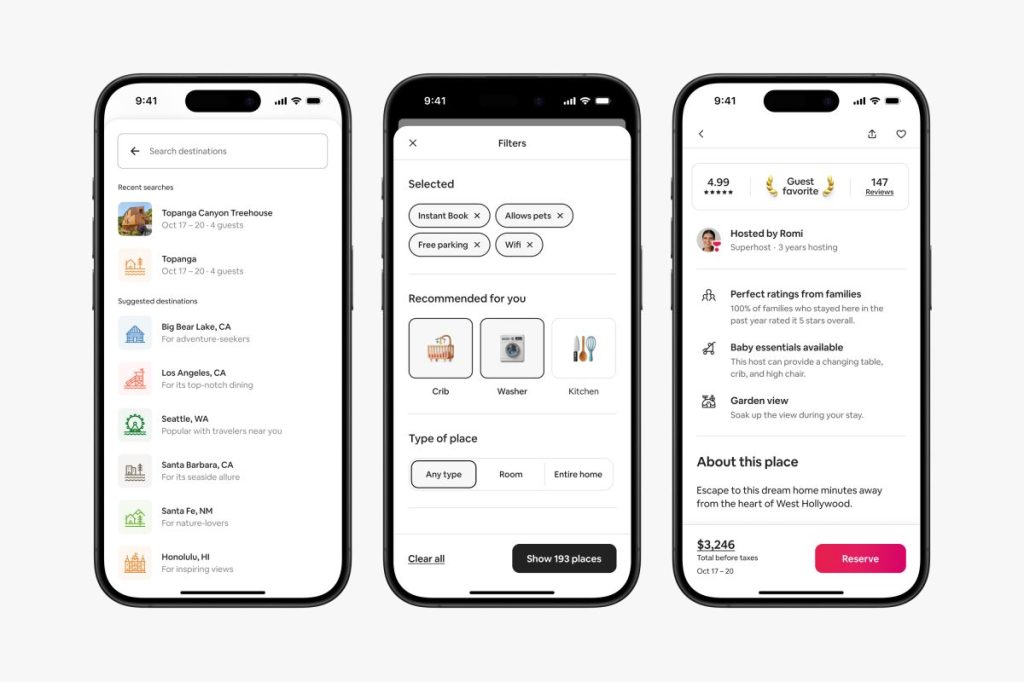 Airbnb's app