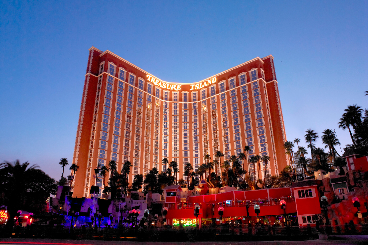 exterior view of Treasure Island casino hotel