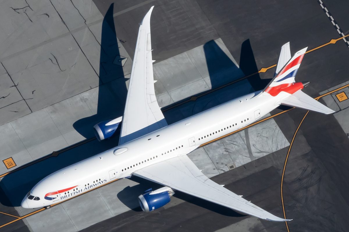 A British Airways Boeing 787-9 Dreamliner.