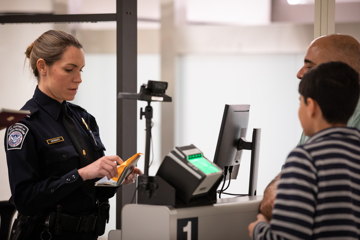 Going through immigration