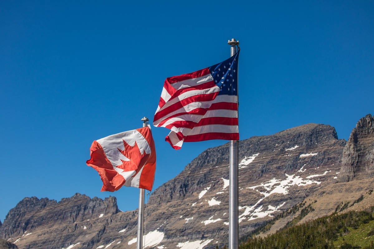 Canada and U.S. flags