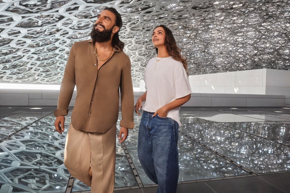 Actor couple Ranveer Singh (L) and Deepika Padukone (R) in campaign promoting Abu Dhabi.