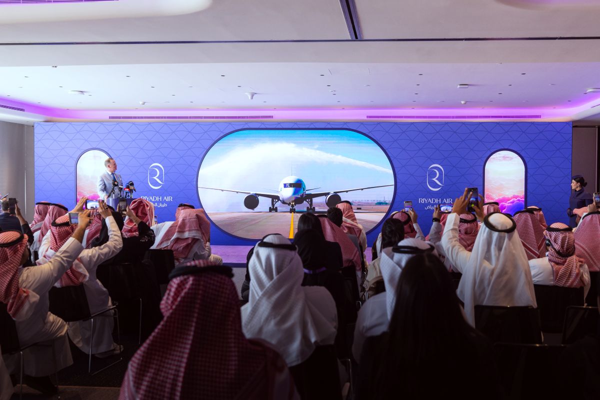 A photo from the Riyadh Air press conference on Oct 8