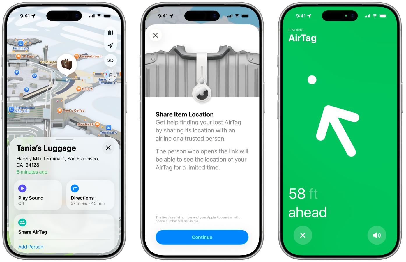 Apple's share item location