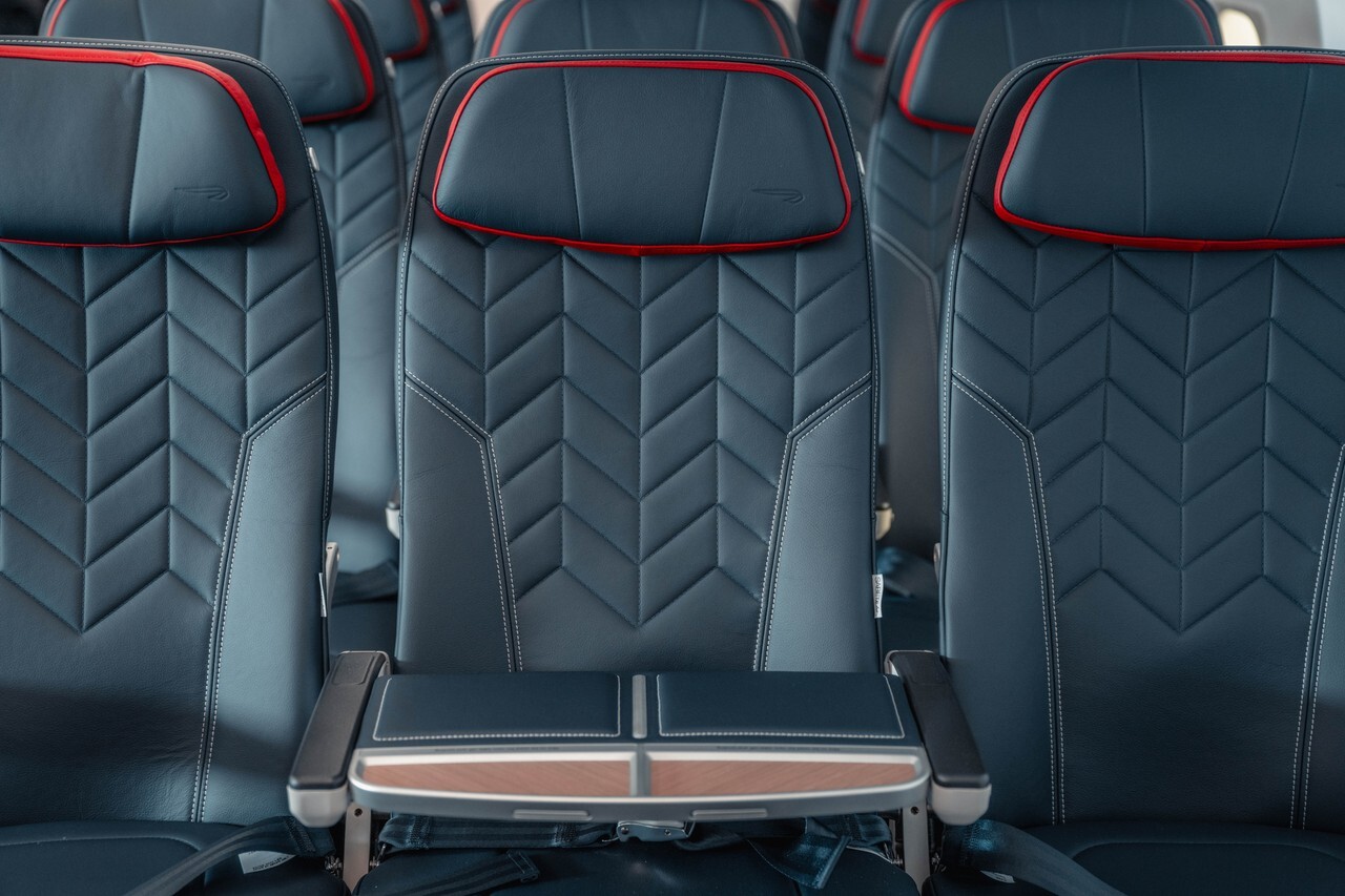 Club Europe seating onboard a British Airways Airbus A320.