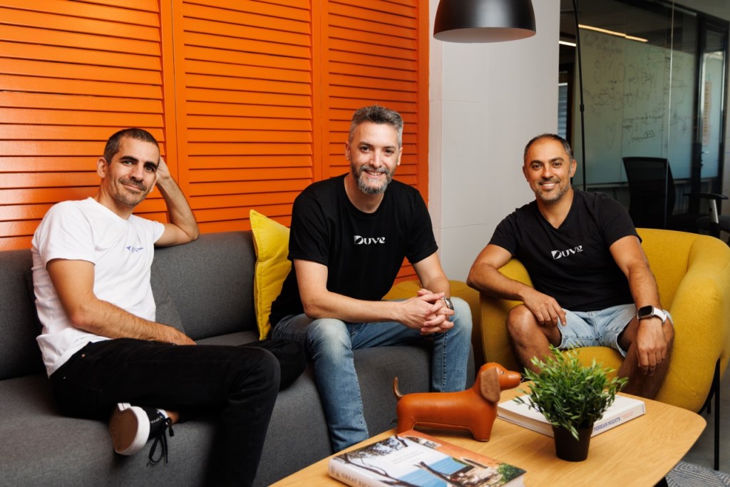 Duve’s executive leadership, from left to right: Jeremy Atlan Co-founder and CBDO; David Mezuman, co-founder and CEO; Shai Bar, co-founder and CTO
