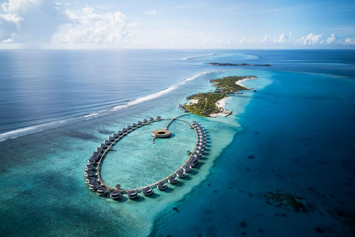 aerial view of luxury resort