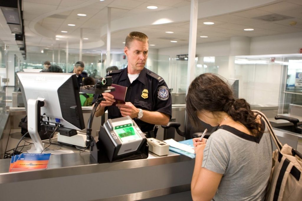 A traveler at an airport