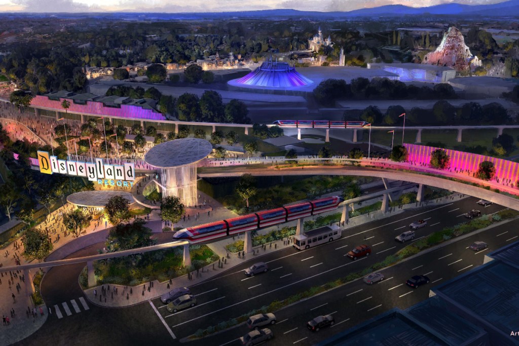 Artist Concept Transportation Hub at Disneyland Resort