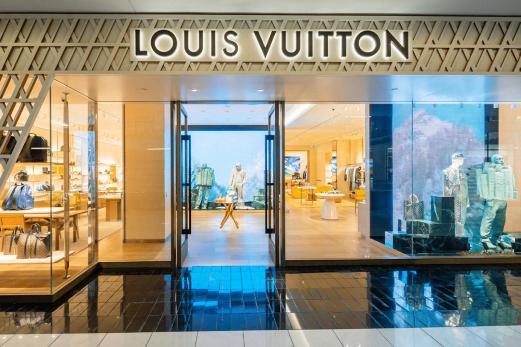view of a Louis Vuitton store in Texas