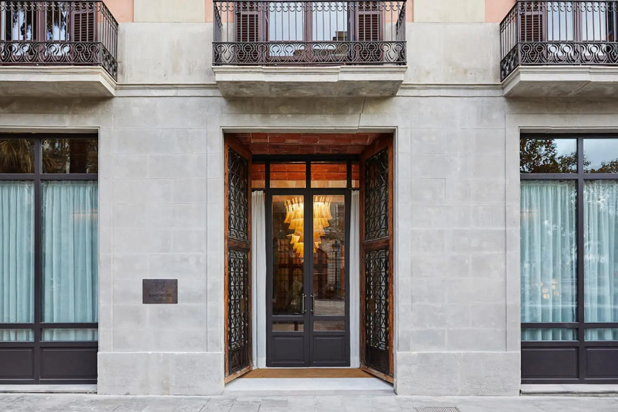 exterior of a fancy building that's the front of a soho house member's club