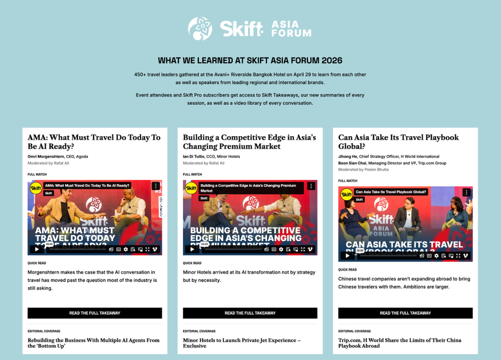 Skift Asia Forum Takeaway document