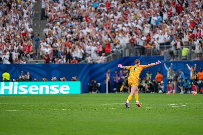Jordan Pickford during England v Panama on 27 June 2026 at the 2026 FIFA World Cup